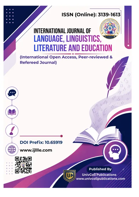 Cover of International Journal of Languages, Literature and Linguistics in Education